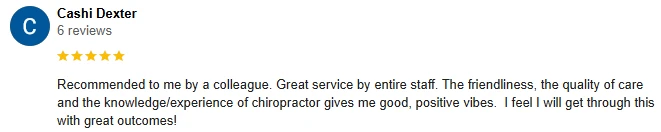 Chiropractic San Rafael CA Testimonial Cashi D